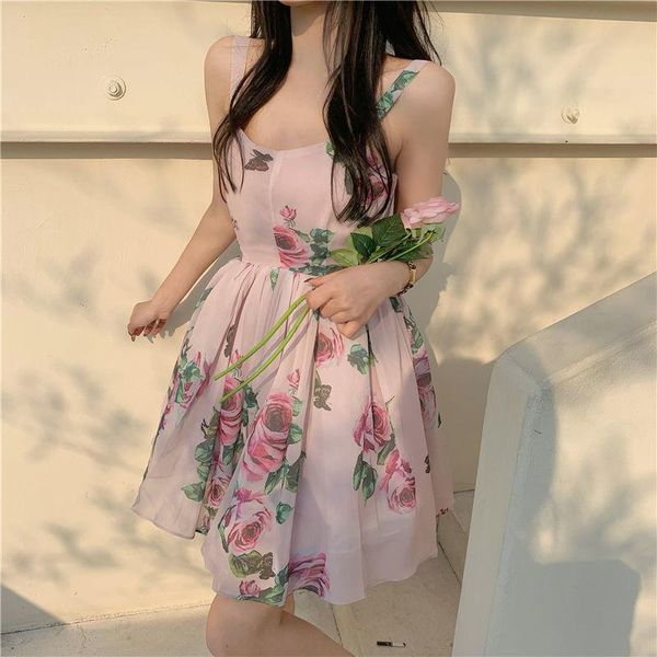 

casual dresses summer korea gentle fairy slim chiffon lace mini dress sweet girl all-match ball gown retro elegant woman's floral, Black;gray