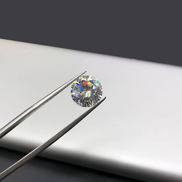 

6mm gh color round brilliant cut 0.8ct moissanite test positive lab grown diamond loose gems stones, Black