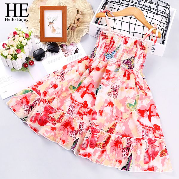 

2021 summer girls dresses teenager version floral princess baby kids clothes children dress, Red;yellow