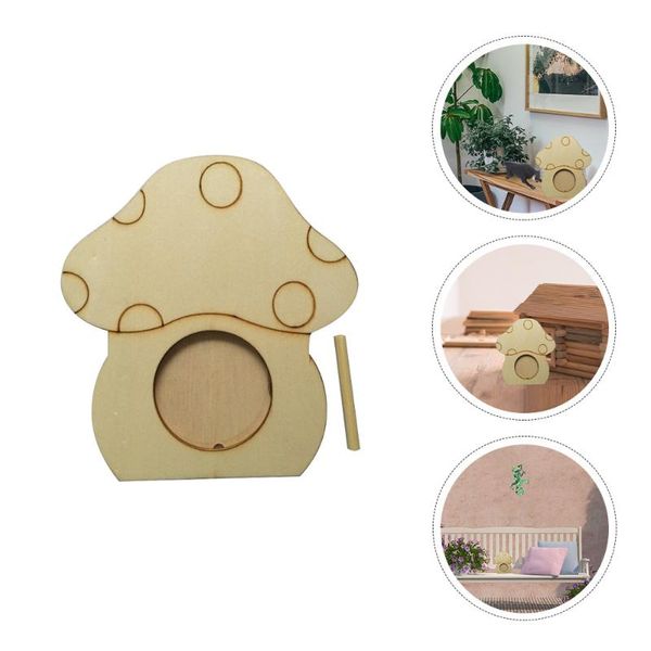 

frames 10pcs pendant wooden cartoon mushroom picture frame easter diy