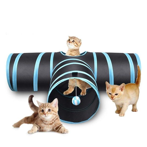 

cat toys foldable easy to carry pet tunnel indoor and outdoor training toy dog animal play tube tee