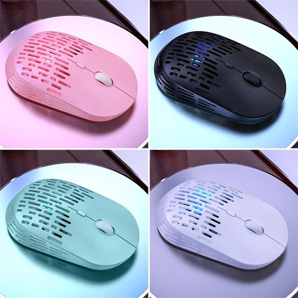 

2.4ghz wireless gaming mouse rechargeable light effect 3 adjustable 1600dpi hollowed-out honeycomb mice for pc