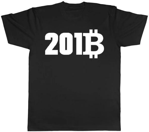 

Bitcoin 2018 Mens Womens Ladies T-Shirt, White;black