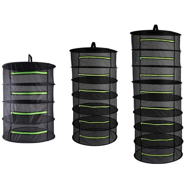 

4/6/8 layers drying rack hanging mesh net dryer bag mesh zipper closure petals for flowers buds plants organizer
