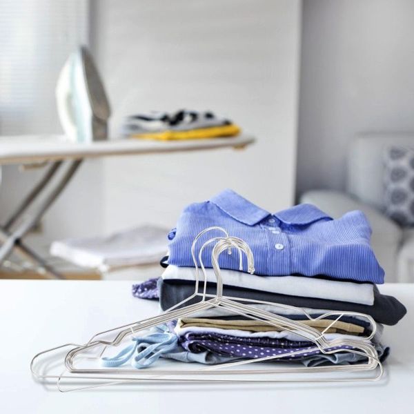

hangers & racks 10pcs stainless steel suit clothing storage clothes hooks