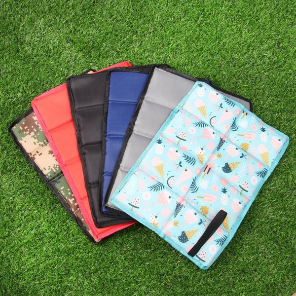 

outdoor pads waterproof oxford cloth prevent dirty portable beach mats foam sitting pad folding camping mat hiking small seat