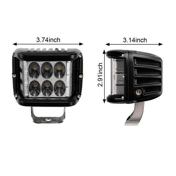 

working light 45w work combo dc10-48v shooter white+red 4'' durable