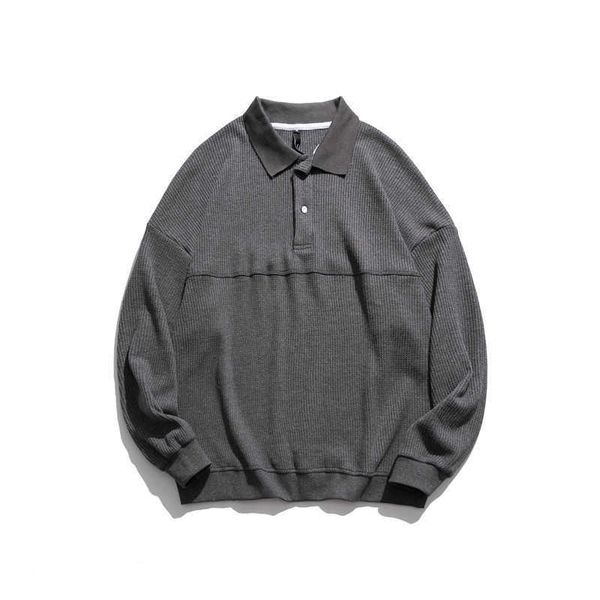 

2021langsen's new autumn loose casual sweater for boys, White;black