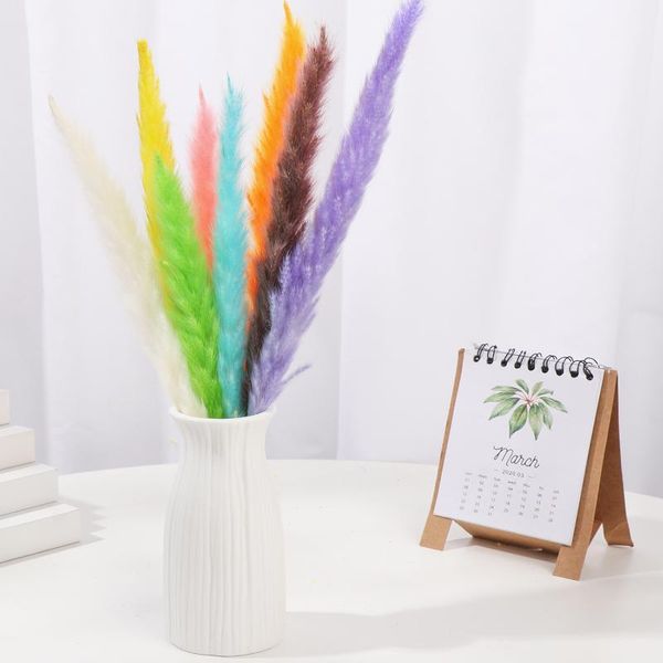 

decorative flowers & wreaths 30pcs dried 17 inch natural pampas grass reed plant with box real romantic wedding flower bulrush bouquets