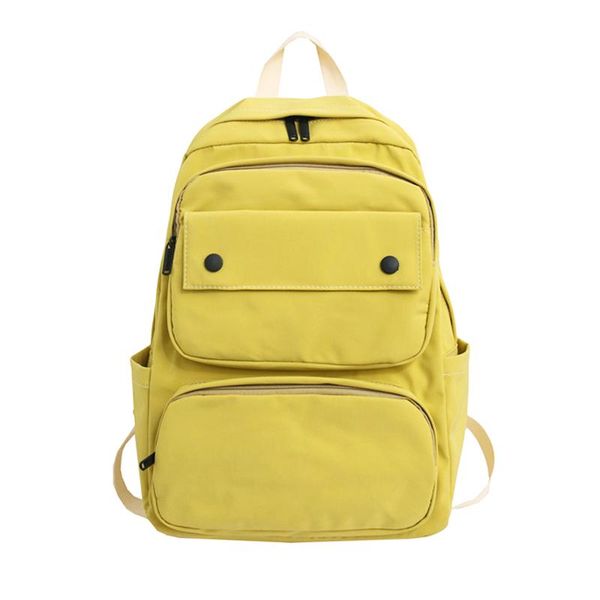 

backpack solid color large capacity school bags women female waterproof nylon for teenage girls lapbookbags