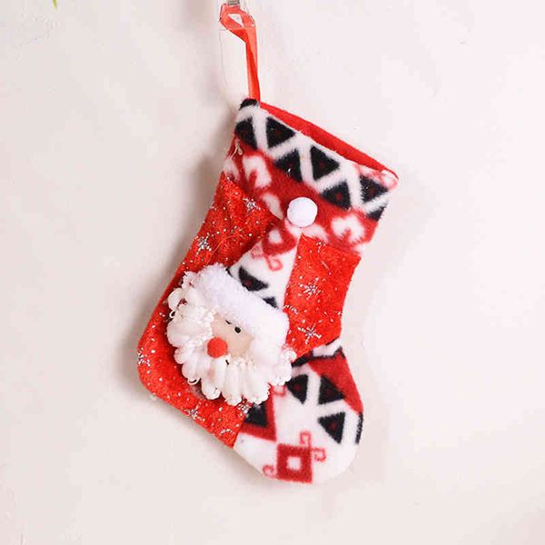 

christmas santa socks gift bag pendant decorative snowman