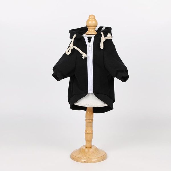 

dog clothes organic cotton sports hooded four-legged black pet apparel