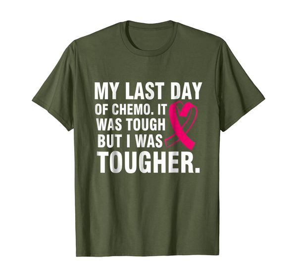 

my last day of chemo. it was tough, but i was tougher tshirt, White;black