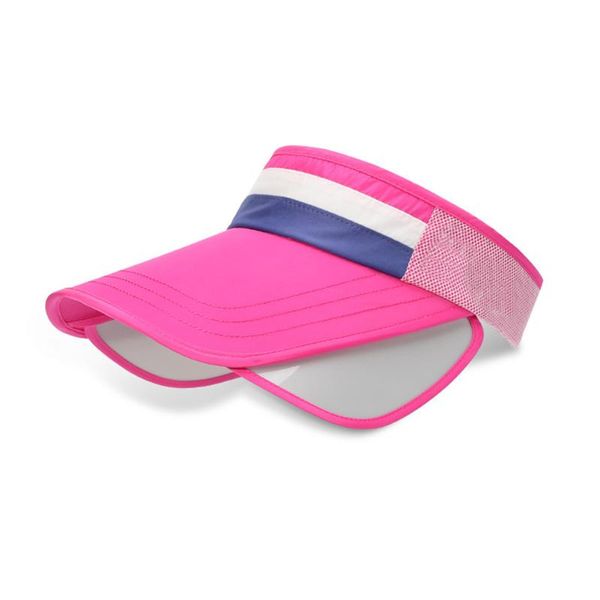 

wide brim hats women casual retractable pull plate outdoor sports adjustable sun hat visor empty open cycling elastic uv protection runn, Blue;gray