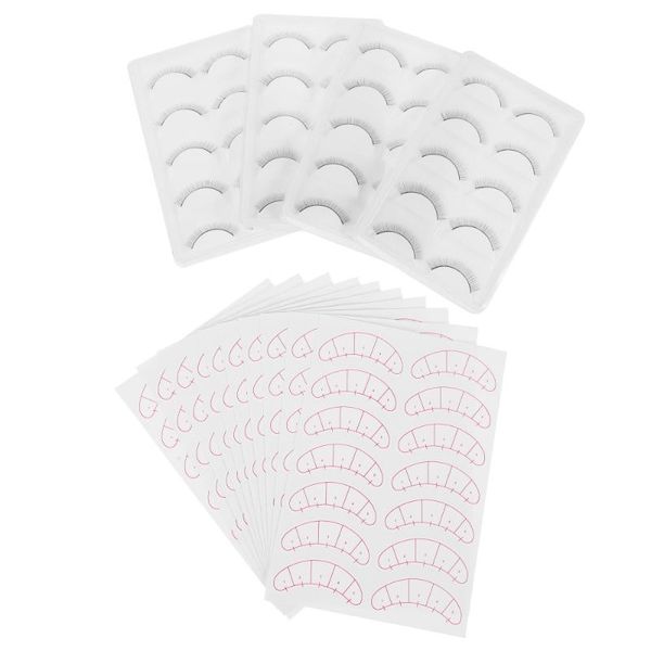 

false eyelashes 20 pairs eyelash grafting practice lash with 10 sheets position sticker