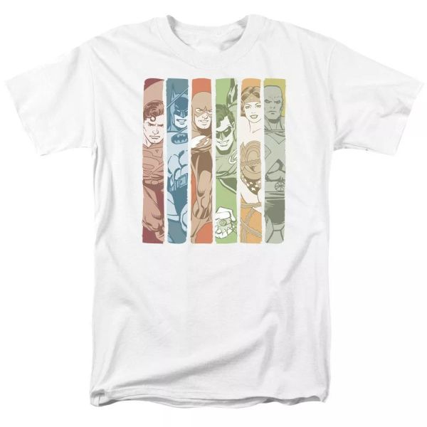 

justice league columns t-shirt dc comics sizes s-3x new, White;black