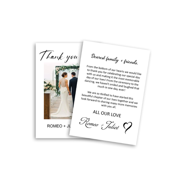 

greeting cards custom po thank you card minimalist wedding modern diy