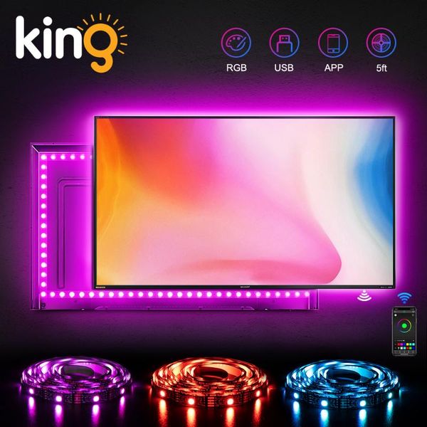 

strips tv backlighting, usb powered led strip lighting rgb app control, for 24 inch-80 inch tv,mirror,pc,christmas decor