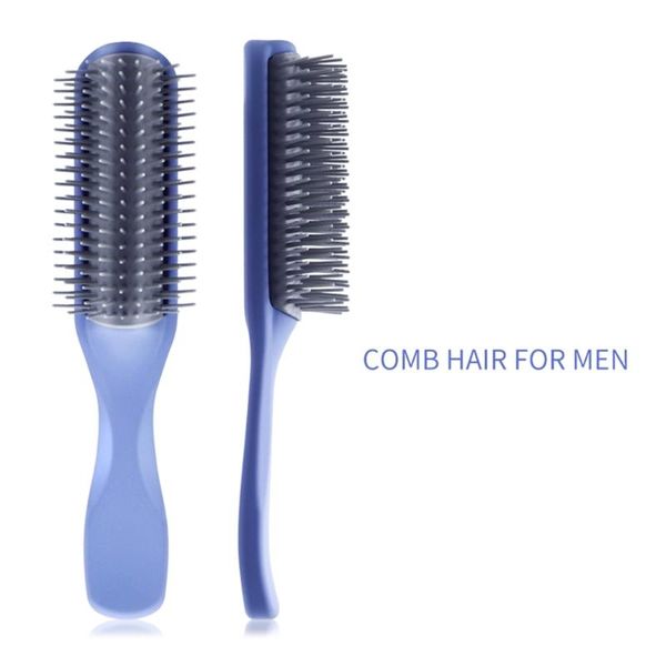 

hair brushes paddle brush with cushion base daily massage for women men kids long short thick thin straight fine, Silver