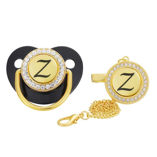 

letter diamond pacifier 26 customized baby with chain pacifiers#