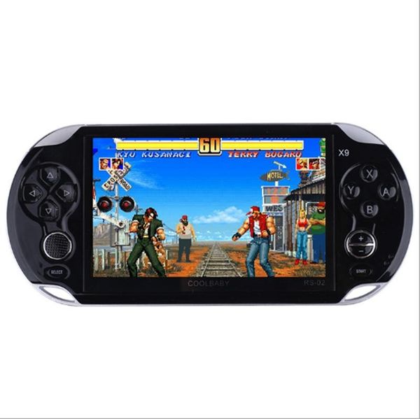 

coolbaby x9 5.0 inch retro handheld game console 8g support mp4 video home for arcade fc ps1 kid gift portable players