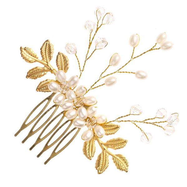 

hair brushes pearl tuck comb headpiece wedding pin bridal headdress, Silver