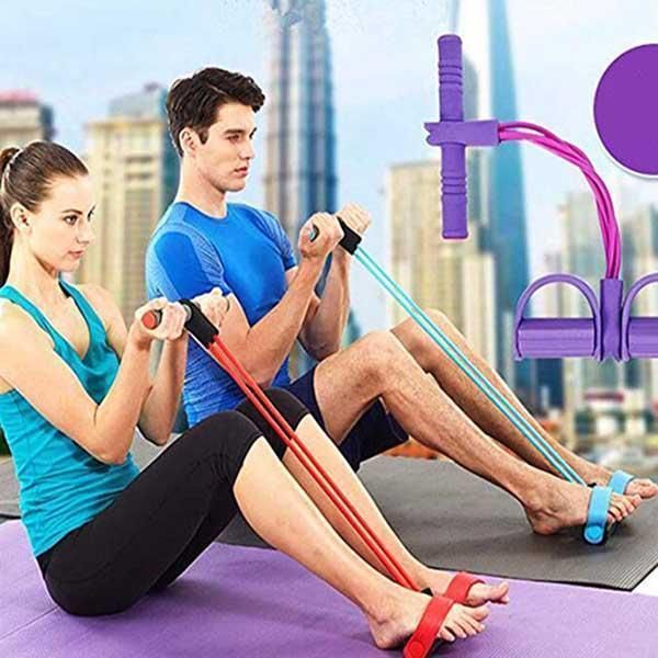 

multi-function tension rope body trimmer strong resistance pedals puller elastic abdominal exercise ropes yoga fitness equipment bands