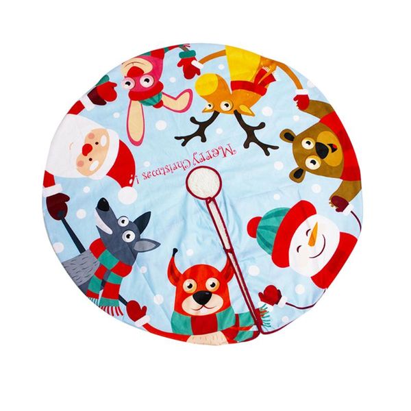 

christmas decorations est arrival tree skirt cute santa claus reindeer snowman print mats for home decoration
