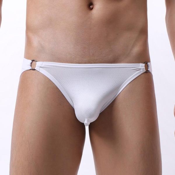 

underpants breathable briefs low-rise men mesh ~xl solid color sports, Black;white