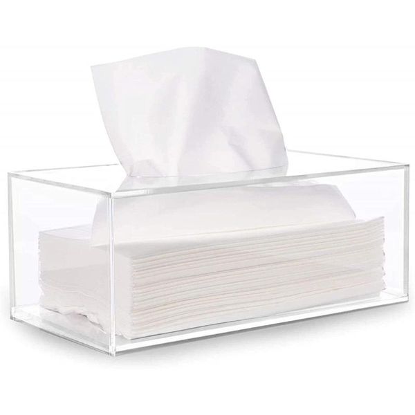

tissue boxes & napkins facial box-tissue box cover rack transparent acrylic rectangular napkin storage kitchen living accessories