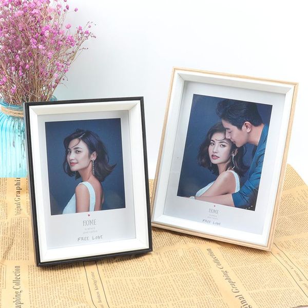 

frames a4 wooden stereo hollow creative po frame setting table nordic wall hanging picture customization