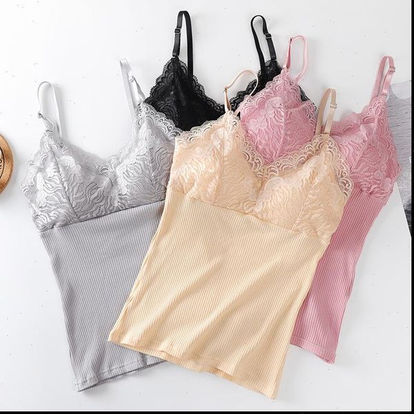 

sitonjwly lace womens camis bra camisole crops for women bras female lingerie breathable soft bralette seamless brassiere vest, White