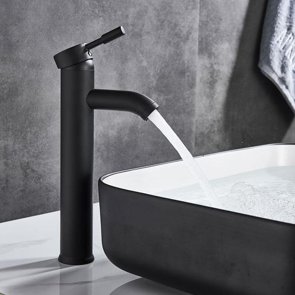 

bathroom sink faucets 2021 black faucet stainless steel paint basin blacked cold mixer tap single hole