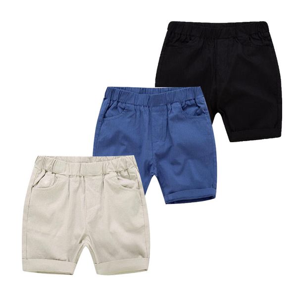 

childrens clothes 2021 summer new arrival korean style baby boys casual mid waist beach sports pants pockets cotton shorts kid, Blue