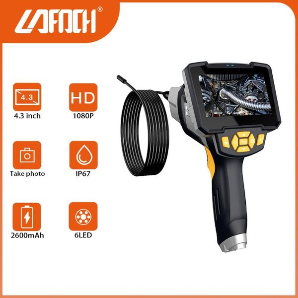 

digital industrial endoscope 4.5in ips screen waterproof inspection camera with 6 adjustable led lights boresc ip cameras