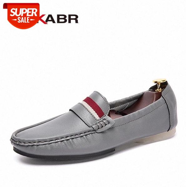 

dekabr casual split leather shoes men loafers comfortable driving shoes stripe style walking men moccasins sneakers #du2x