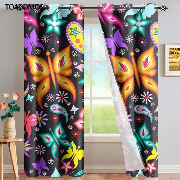 

drop ship european style window decoration curtain cute animal butterfly pattern modern blackout curtains for bedroom & drapes