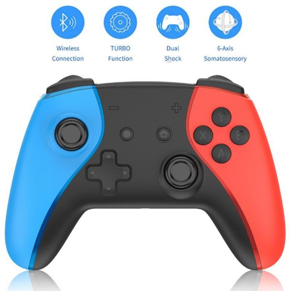 

game controllers & joysticks bluetooth gamepad for n-switch, switch pro controller wireless remote joystick with six axis