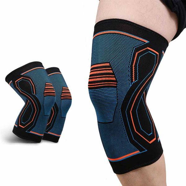 

elbow & knee pads 1pc compression support workout brace for joint pain relief running biking basketball knitted sleeve, Black;gray