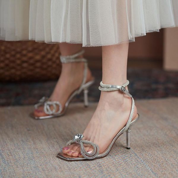 

women gladiator sandals shoes silver string crystal high heels summer party dress buckles pumps, Black