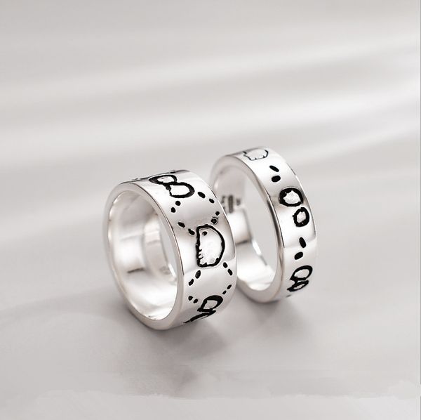 Anel de banda de aço inoxidável com caveira clássico feminino casal festa de casamento joias masculinas anéis punk tamanho 5-11