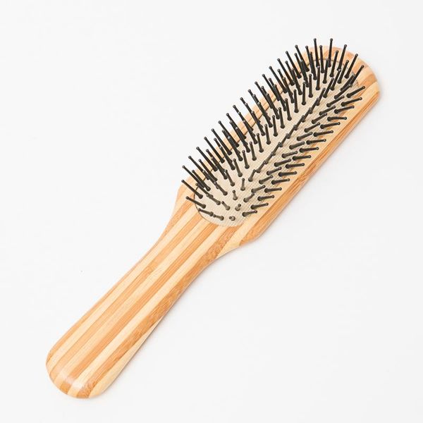 

hair brushes 1 pc mini brush paddle bamboo comb airbag massage scalp nylon pins cushion anti-static combs, Silver