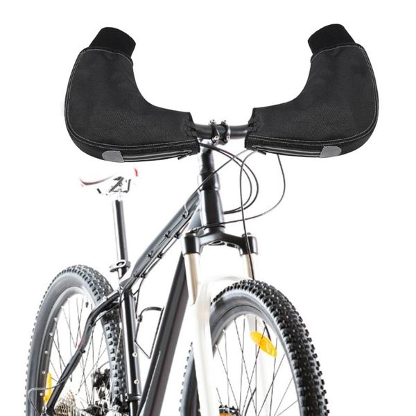 

cycling gloves sehoangd 1pair bicycle handlebar winter thermal bike bar mitts sbr neoprene cover warmer, Black