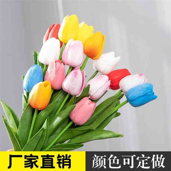 

pu simulation home decoration fake flower hand tulip