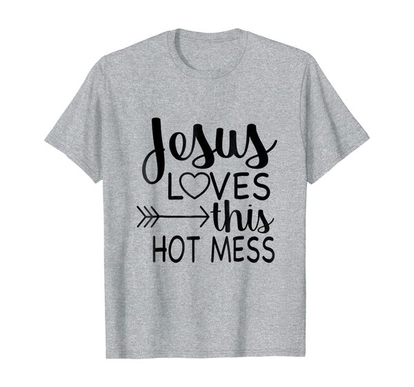

true life tees: jesus loves this mess t-shirt, White;black