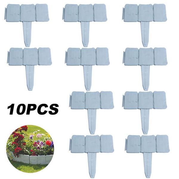 

fencing, trellis & gates garden lawn edging 10 pack flower bed border interlocking stakes diy plastic lawnplant decorative landscape