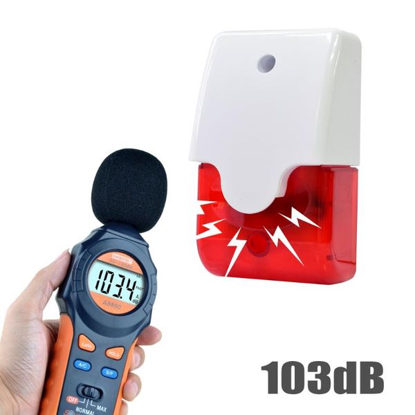 

indoor wired alarm siren strobe flash light 12v wire for zone gsm system systems
