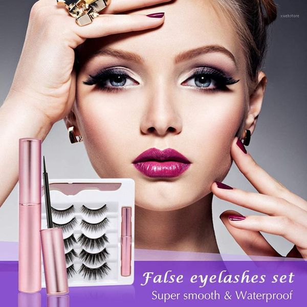 

magnetic false eyelash set nature long extensions with eyeline liquid1