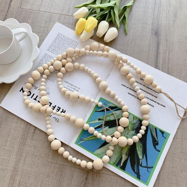 

decorative objects & figurines beads pendant nordic style creative wood rope tassel wall hanging decoration wooden crafts festival party dec