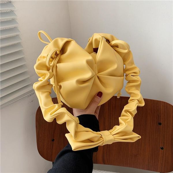 

totes designer solid color pleated shoulder bags for women 2021 pu leather ladies crossbody bag brand trendy handbags